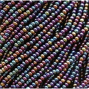 Czech Seed Beads Jet Rainbow AB 11/0 (1 Hank)