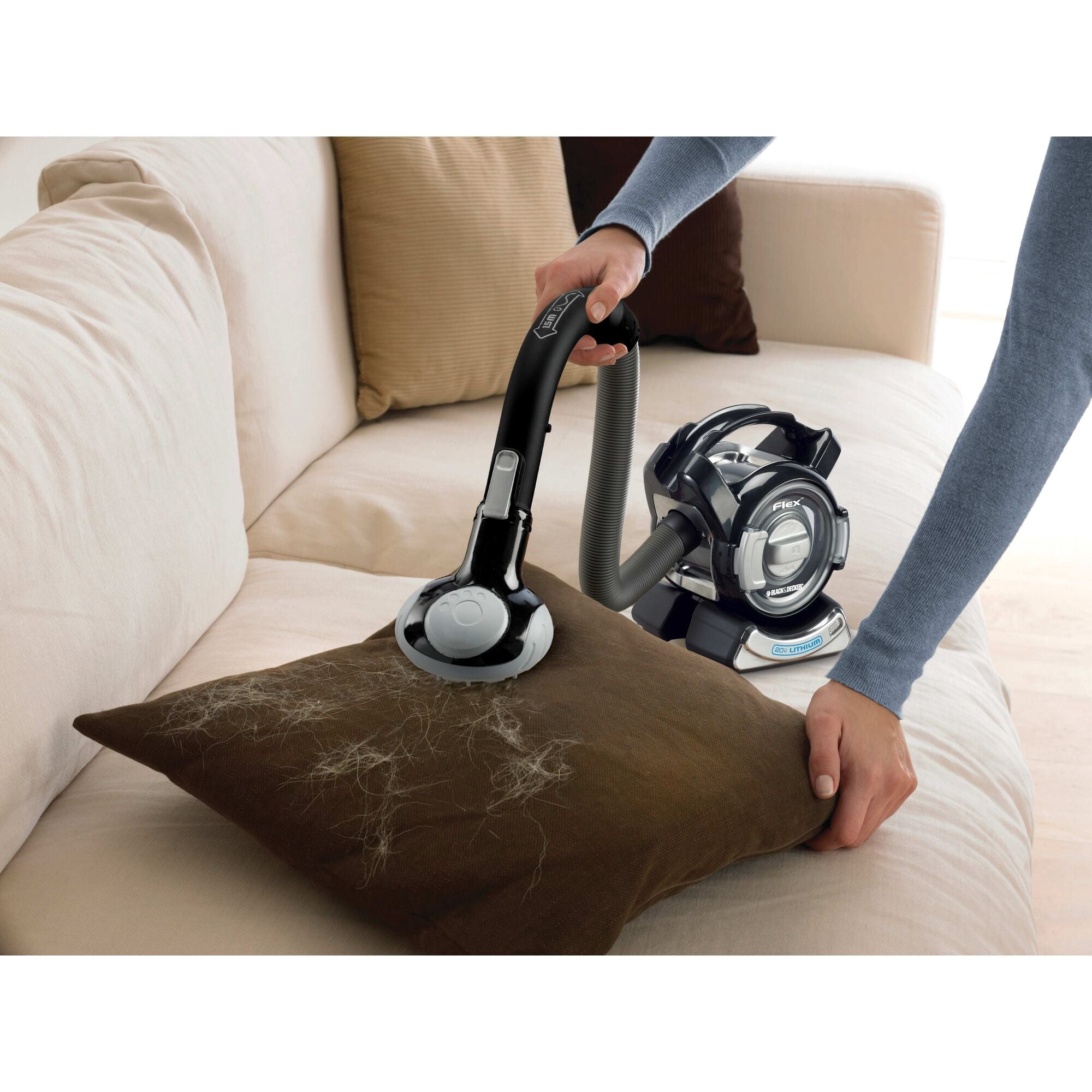 BLACK+DECKER DUSTBUSTER 20V MAX* Flex Cordless Stick Vacuum with Floor Head and Pet Hair Brush, (BDH2020FLFH)