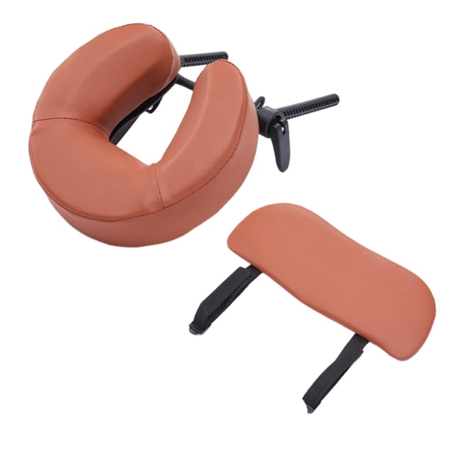 TISHITA Berceau pour le Visage avec Oreiller pour Table de Massage Fournitures de SPA Beauté Robuste Confort Rouge Brun
