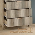 thumbnail image 5 of ARKANTOS Fluted 5 Drawer Dressers for Bedroom, Coastal Oak Finish, 5 of 9