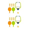 thumbnail image 1 of relayinert Interactive Childrens Hanging Table Tennis Set for Indoor Play Hand-Eye Coordination with 6 Balls 2Set, 1 of 1
