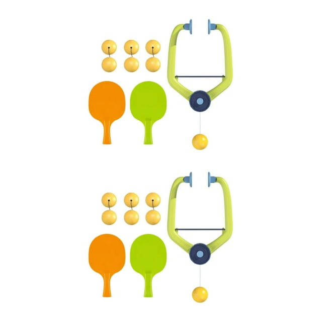 relayinert Ensemble de Tennis de Table Interactif pour Enfants pour Jeu Intérieur Coordination Main-Œil avec 6 Balles 2ensemble