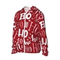 thumbnail image 2 of Kll Ho Pattern Funny Christmas Print Men'S Women’s Upf 50+ Sun Protection Outdoor Hoodie Jacket Long Sleeve Fishing Hiking Performance Shirt- Xx-Large, 2 of 8