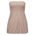 thumbnail image 3 of Bowake Women's Strapless Pleated Tube Top Blouse Sleeveless Tunic Summer Solid Shirt, 3 of 5