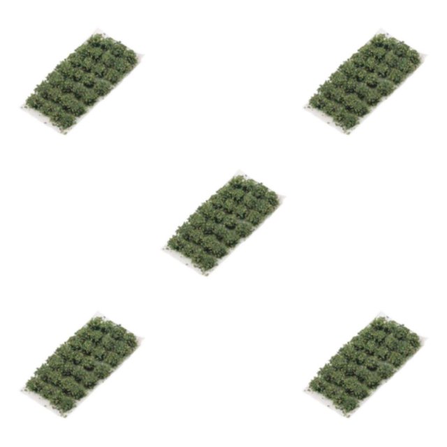 ZheElen Modèle de Paysage en Grappe d'Herbe Miniature Vert Foncé 5Set