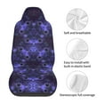 thumbnail image 6 of Easy to Install Car Universal Seat Cover, Purple Mandela Fractal Spiral Four Seasons Universal Front Seat Cover, 2-Piece, 6 of 8