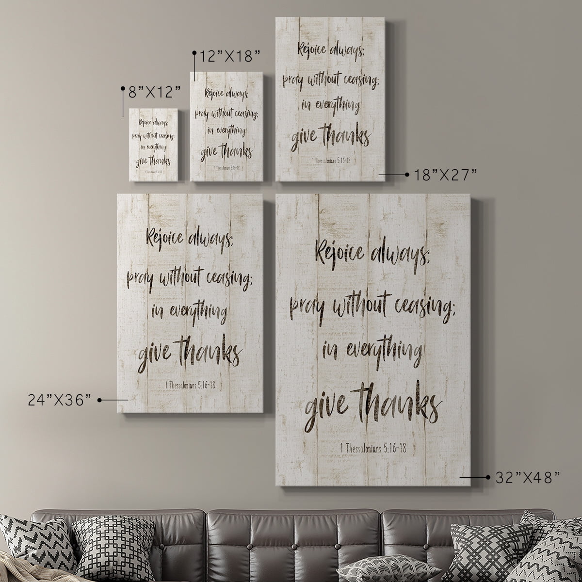 Rejoice Always Premium Gallery Wrapped Canvas - Ready to Hang