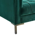 thumbnail image 3 of Isaac Stitch Green Velvet Button Tufted Loveseat, 3 of 9