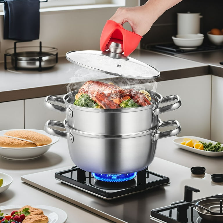 BENTISM Steamer Pot, 8.66in/22cm Steamer Pot for Cooking BENTISM Steamer Pot, 8.66in/22cm Steamer Pot for Cooking