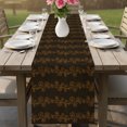 thumbnail image 6 of Table Runners 70 Inches Long Dress Scarves, Rustic Leaves Farmhouse Coffee/Dining/Kitchen Table Decor, Holiday Table Runner, Farmhouse Orange Vine Leaf Pastoral Black 13x70 Inch, 6 of 9