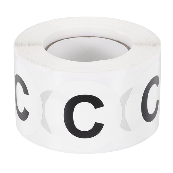 Uxcell Letter Inventory Labels, Round Circle Dots Stickers for Organization Letter C 1.5 inch