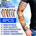 thumbnail image 2 of Muyoka piezas de mangas de brazo de tatuaje temporal artes falso deslizamiento en el brazo mangas de protección solar cuerpo arte medias protector - diseños tribales, tigre, dragón, calavera, etc. Uni Muyoka Hogar, 2 of 7