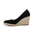 thumbnail image 5 of Women's Platform Espadrilles Wedge Sandals Slip On Solid Color Closed Pointed Toe Comfortable Wedge Pumps Shoes, 5 of 6
