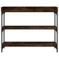 thumbnail image 2 of vidaXL Console Table with Shelves Smoked Oak 100x30x80 cm, 2 of 5