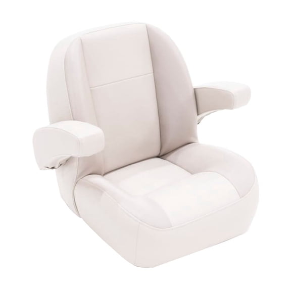Lippert 433095 Pontoon Low Back Non-Recliner Helm Seat 26.5" W x 26" H x 28.5" H - Champagne