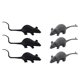 thumbnail image 4 of 6 PCS Nuevo modelo de simulación peculiar modelo realista Terror de terror Figuras de ratón Pequeño ratón falso Toy Toy Kids 'Jueces de juguete Halloween Joke (Black and Grey Mixed), 4 of 5