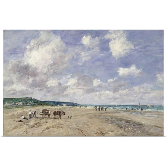 Great BIG Canvas | Rolled Eugene Louis Boudin Poster Print entitled The Beach at Tourgeville, 1893