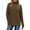 Brown, variant on Women's Turtleneck Sweater, Loose Fit Pullover with Long Sleeves for Everyday Comfort, Soft Casual Winter Knit Top