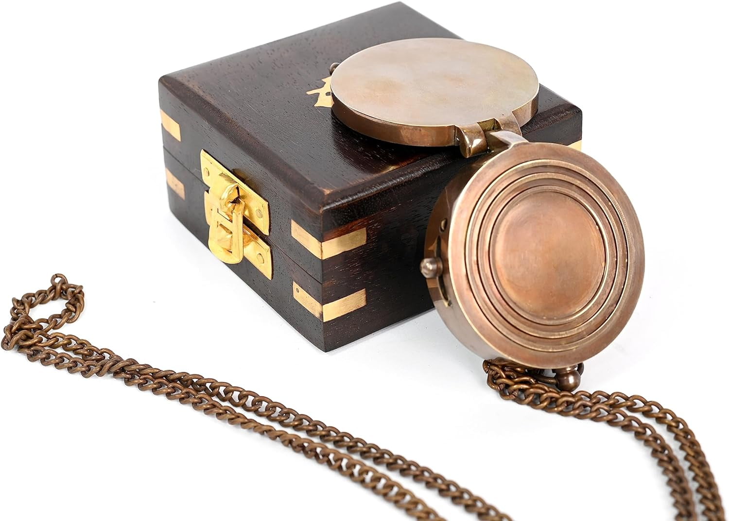 WOANIN - Thoreau's Go Confidently Brass Compass, Gift for Graduation, Confirmation Day, Baptism, New Year Gift, Birthday, Anniversary, Communion, Camping Gift