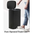 thumbnail image 6 of XF XINFENG 13 Gallon Step Trash Can with Lid, 50 Liter Stainless Steel Pedal Garbage Bin with Removable Inner Bucket for Kitchen Office Bedroom, Black, 6 of 8
