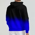 thumbnail image 4 of Penkiiy Mens Gradient Waffle Hooded Sweatshirt Casual Long Sleeve Drawstring Waffle Knit Pullover Hoodies L Blue, 4 of 4