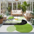 thumbnail image 2 of Area Rugs 2.7'x5', Boho Middle Century Carpet Runner Indoor Outdoor Rugs Home Decor Aesthetic, Abstract Green Geometric Botanical Non Slip Mats Washable Accent Rug for Living Room Bedroom, 2 of 8