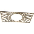 thumbnail image 2 of 26"W x 13"H x 9 5/8"ID x 1/4"T Hoover Wood Fretwork Pierced Ceiling Medallion, Birch, 2 of 3
