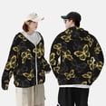 thumbnail image 4 of Fotbe Golden Glitter Butterflies Chaqueta con Protección Solar UPF 50+ para Hombre y Mujer, Camisa con Capucha y Bolsillos-XX-Large, 4 of 7