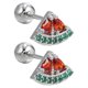 thumbnail image 3 of Watermelon Earrings for Women – Unique Fruit Design Silver Jewelry for Parties & Everyday Wear, 3 of 5