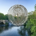 thumbnail image 2 of Woodstock Wind Chimes Woodstock Rainbow Makers Collection, Woodstock Shimmers, Nature 5" Silver Wind Shimmer SHNTL, 2 of 8