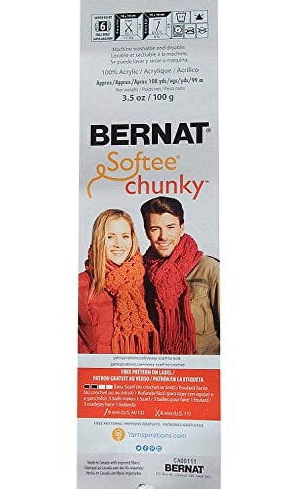 bernat softee chunky yarn bundle super bulky #6, 3 skeins emerald 28200