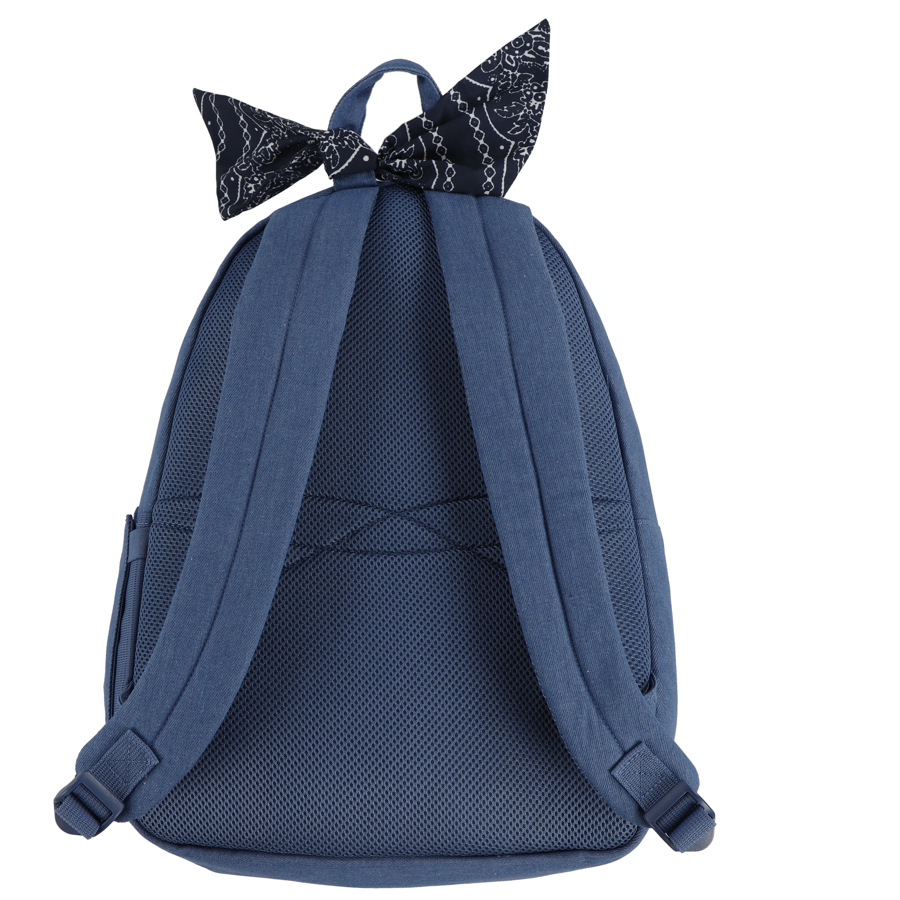 Levi Strauss Signature 17" Women's Adult Denim Patches Dome Backpack, Good Guy Blue
