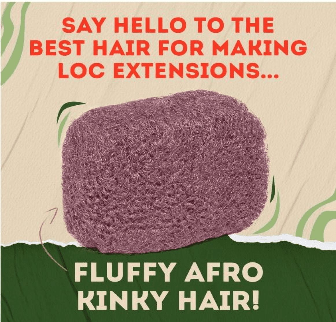 Locsanity 100% Afro Kinky Bulk Human Hair – Natural Braiding Hair for Dreadlocks, Loc Repair & Extensions – 8" Length, 1 oz