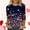 Dark Blue, variant on Valentines Womens 3/4 Sleeve Shirts Heart Graphic Crew Neck Tops Casual Cute Pattern Comfy Tee Festival Funny Soft Fashion Stylish T Shirt Gift for Women
