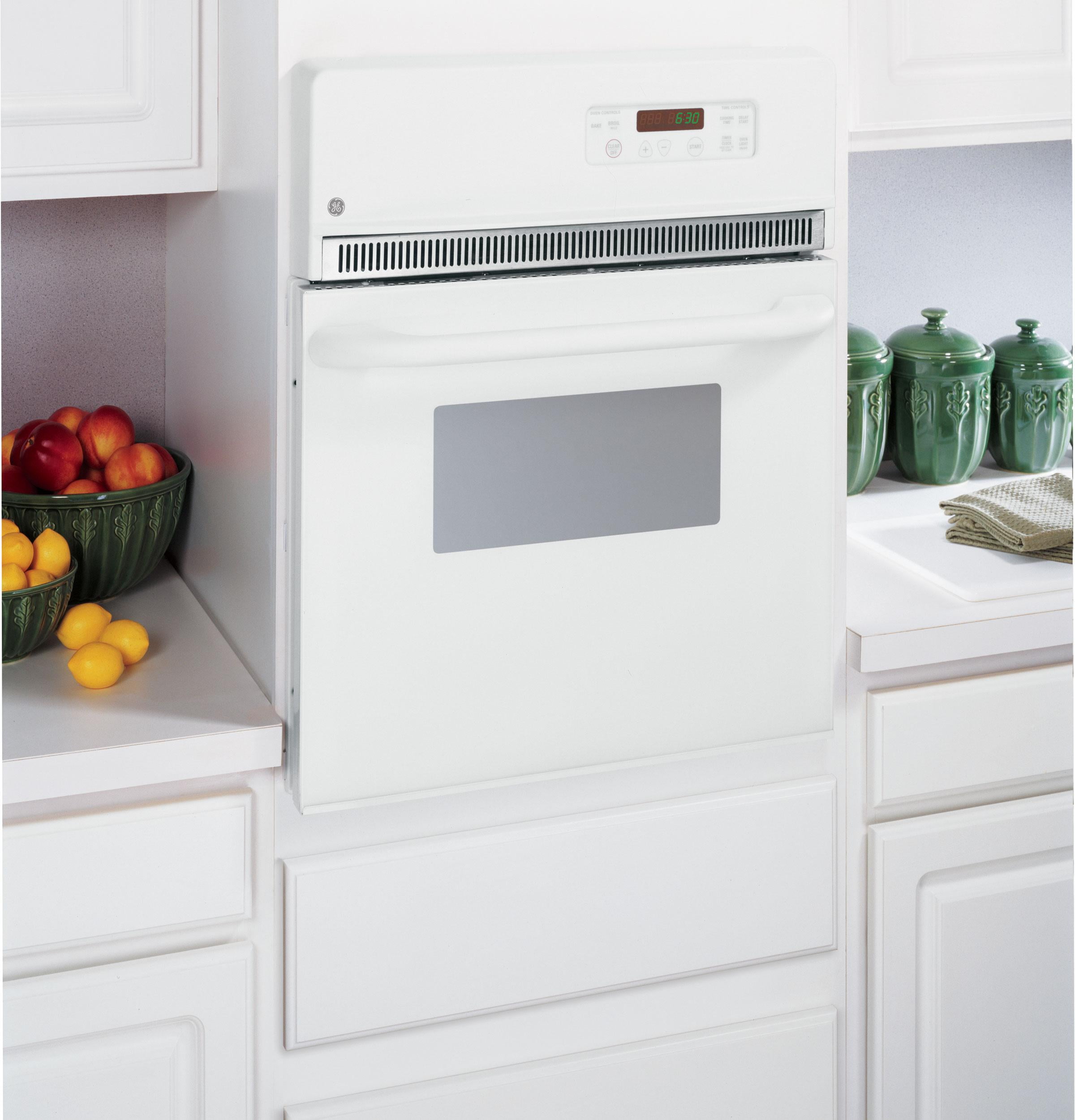 GE JRP20WJWW 24 Inch Electric Single Wall Oven with Self Cleaning