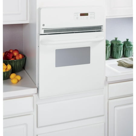 GE - 24" Built-In Single Electric Wall Oven - White on White