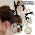 thumbnail image 4 of Diadema bordada de encaje vintage FurNest, accesorio para el cabello suave y cómodo para mujer, 4 of 5