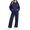 wei163-Navy, variant on IWRICH Two Piece Sets for Women Cozy Winter Loungewear Set Wide Leg Pants Sweatshirt Lined Outfits White XL
