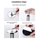thumbnail image 2 of Patas de Soporte Ajustables para Bajo Encimera, 2 Unidades, Soportes de Acero Inoxidable con Almohadilla Antideslizante, 43-75 cm para Cocina y Baño, 2 of 5