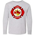 thumbnail image 3 of Inktastic Maltese Cross Firefighter Long Sleeve Youth T-Shirt, 3 of 5