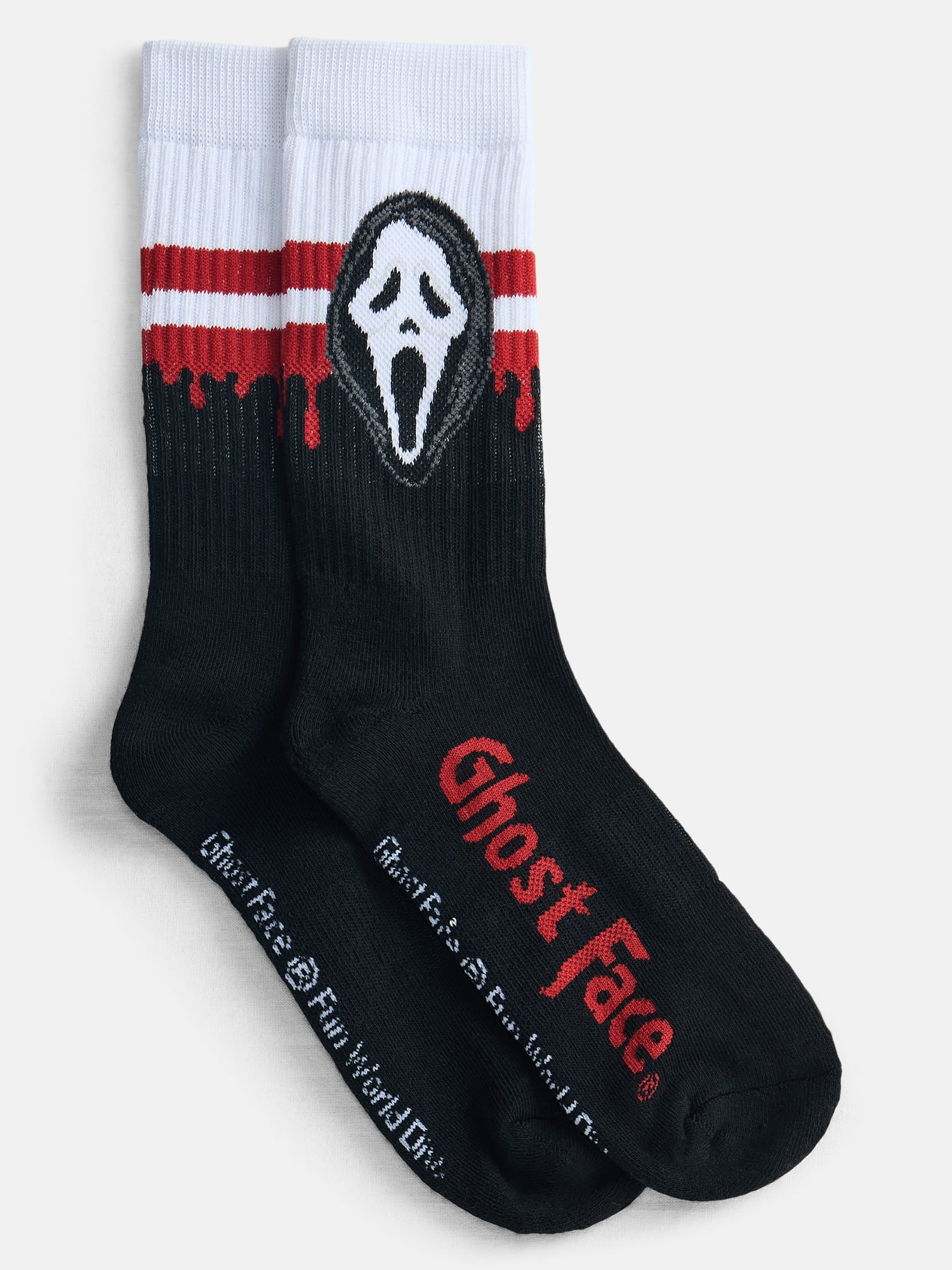 Scream Men's Ghostface Athletic Crew Socks, 3-Pack, Sizes 8-12