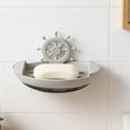thumbnail image 6 of Soap Dish with Drainage, Bathroom Soap Dish, Boat Shape Design, No-Drill Adhesive Wall Mounted Soap Holder, Quick Draining Container for Shower and Bathroom Sink, Space Saving Soap Organizer, 6 of 7