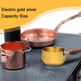 thumbnail image 3 of Mini Sauce Pans -Butter Warmers for Seafood Electroplating Stainless Steel with Handle(Gold 100ml/3.5oz), 3 of 6