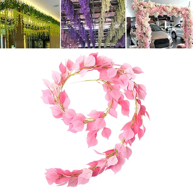 Planta de de eucalitto de imitación, enredaderas artificiales que cuelgan de hojas para boda, telón de fondo, , decorac Rosa puntiagudo Macarena Vides de eucalipto