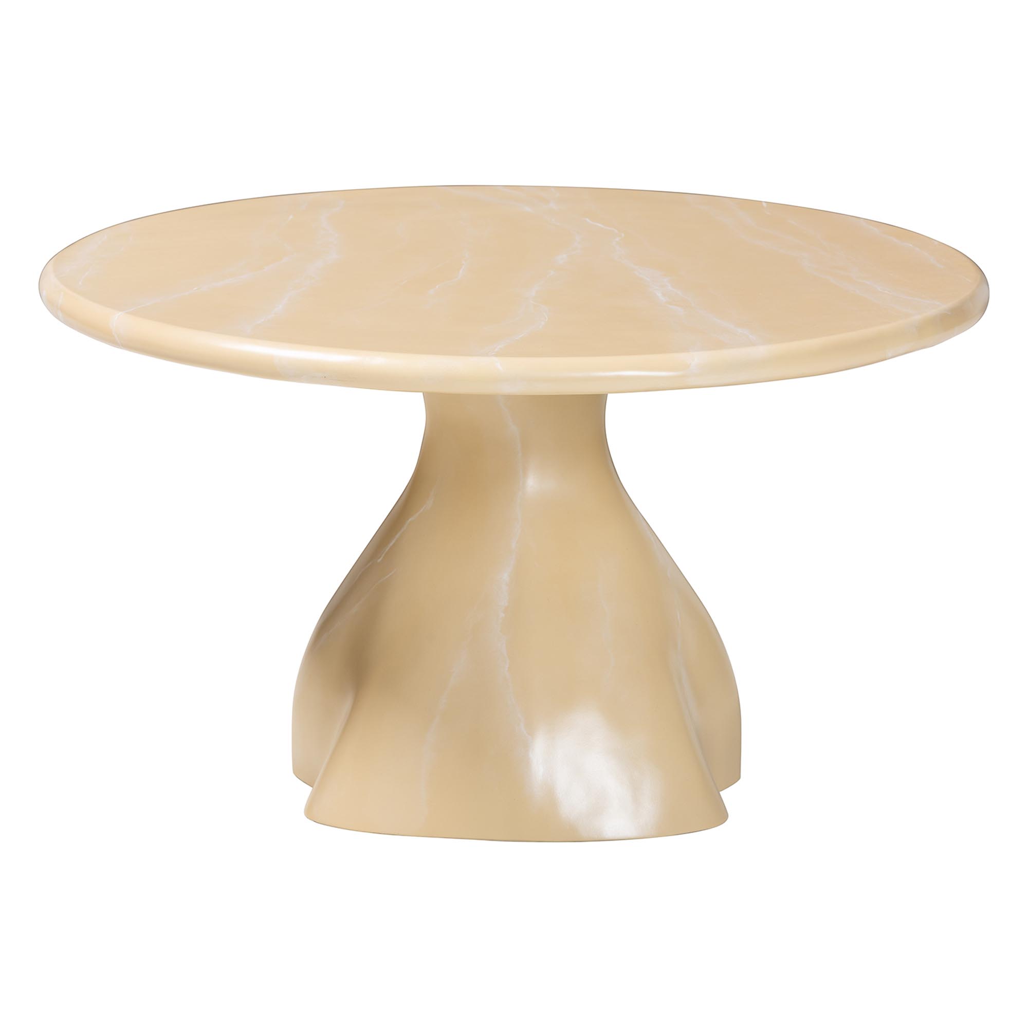 bali & pari Aponi Contemporary Coffee Table, Cream
