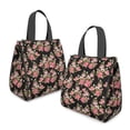 thumbnail image 2 of Pioneer Flower Floral Print Pattern Insulated Lunch Bag for Women & Adults,Large Portable Soft Cooler Lunch Bag,Thermal Food Storage Tote with Pearl Cotton,8.66L,8.75x5.75x9.5 Inch, 2 of 6