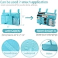thumbnail image 6 of Bedside Storage Caddy, Bunk Bed Organizer Bed Storage Pocket Bedside Organizer Hanging Bed Storage Caddy for College Dorm Room, Hospital Bed Rails, Baby Bed, Camp (Blue), 6 of 6