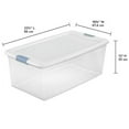 thumbnail image 2 of Sterilite Storage Tote Large Clear Storage Tote - Polypropylene - 106 Qt, Clear/White, 2 of 4