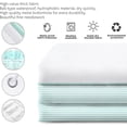thumbnail image 2 of White Shower Curtain Aqua Striped with Tassels Bathroom Shower Curtain Set with Rings Sea Mint Green Spa Blue,72 x72, 2 of 6