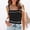 Black 1, variant on Women's Tennis Tanks Square Neck Knit Crop Tank Tops with Slim Color Block Sleeveless Shirt Khaki S